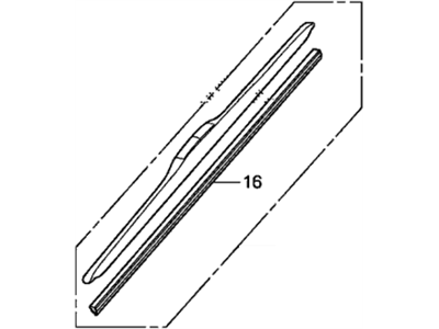 Honda 76730-TM8-A02 Blade, Rear Windshield Wiper (500Mm)