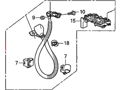 Honda 32410-TM8-A00 Cable Assembly, Starter