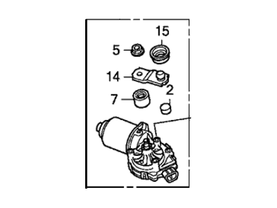 Honda Insight Wiper Motor - 76505-TM8-A01