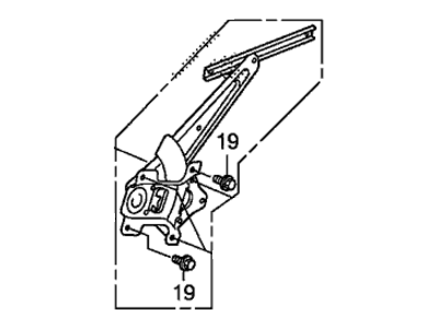 Honda 72751-TM8-003 Regulator Assembly, Left Rear Door