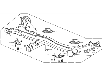 Honda 42100-TM8-A03 Beam Assembly, Rear Axle (Drum 200)