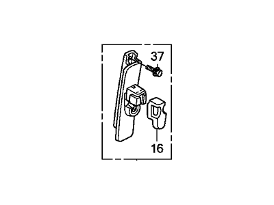 Honda 81460-TF0-J01ZA Adjuster, Shoulder Slide *NH220L* (CLEAR GRAY)