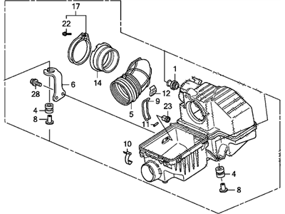 2012 Honda Insight Air Filter Box - 17201-RBJ-000