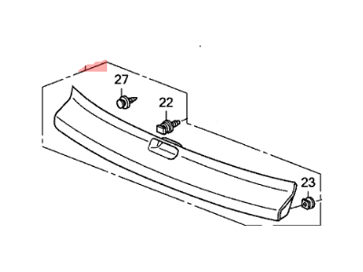 Honda 74895-SWA-A01ZU Garnish Assy., Tailgate (Lower) *G532M* (OPAL SAGE METALLIC)