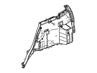 Honda 84685-SXS-A22ZA Lining, L. RR. Side *NH598L* (ATLAS GRAY)