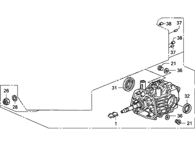 Honda 41010-R09-000 Carrier Sub-Assembly, Rear Differential