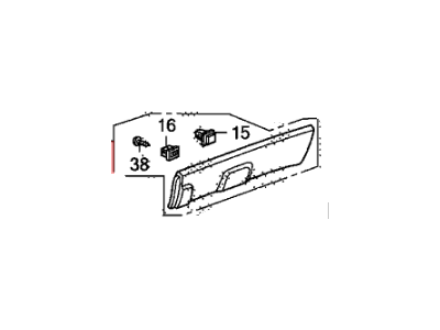 Honda 75333-SWA-003 Garnish Assy., L. RR. Door (Lower)