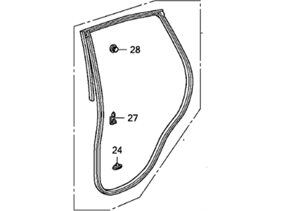 Honda 72810-SXS-A01 Weatherstrip, R. RR. Door