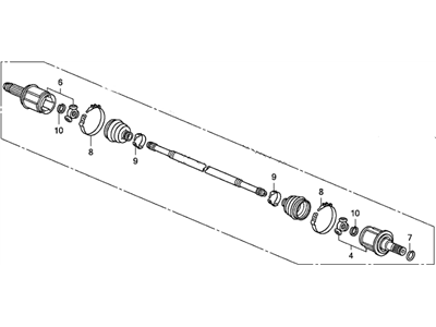 Honda 42310-SWA-000 Driveshaft Assembly, Passenger Side