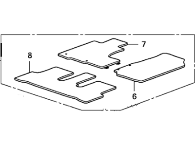 Honda 83600-SWA-A03ZA Floor Mat Set *NH642L*