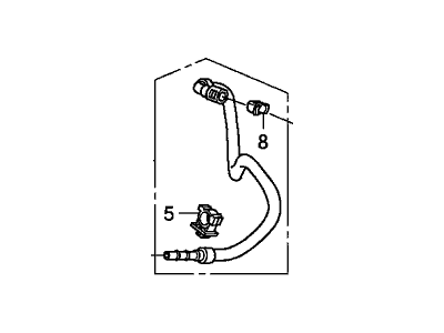 Honda 16722-RZA-A01 Hose B, Fuel Feed