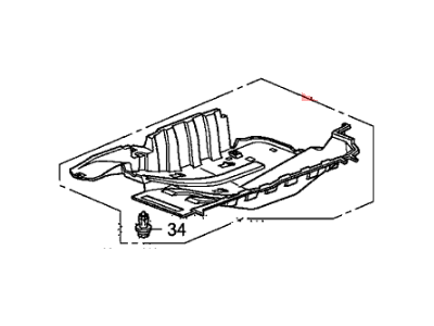 Honda 74613-SWA-A00 Cover, L. Middle Floor (Lower)