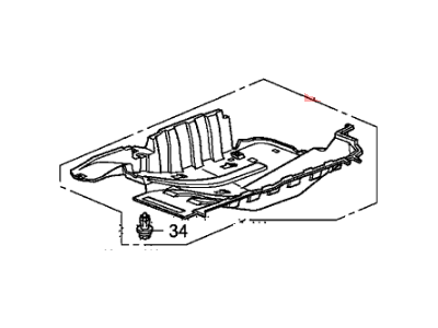 Honda 74613-SXS-A00 Cover, L. Middle Floor (Lower)