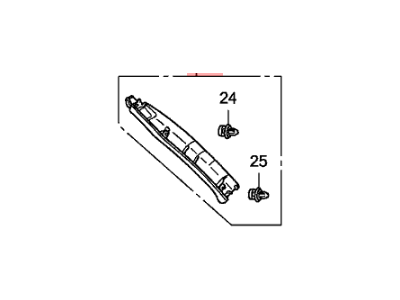 Honda 84485-SWW-003ZB Garnish Assy., L. Tailgate Side *NH643L* (WQ LIGHT GRAY)