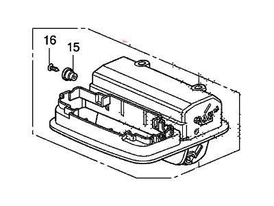 Honda 83250-SLJ-J02ZC Console Assy., Roof *NH302L* (PALE QUARTZ)