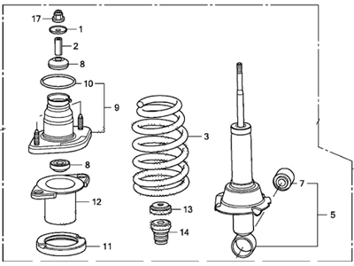 2010 Honda CR-V Shock Absorber - 52620-SWA-A31