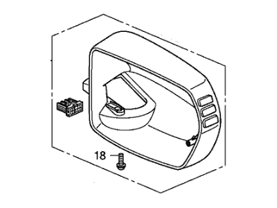 Honda 76205-SWA-A11ZM Housing Set, Passenger Side (Crystal Black Pearl)