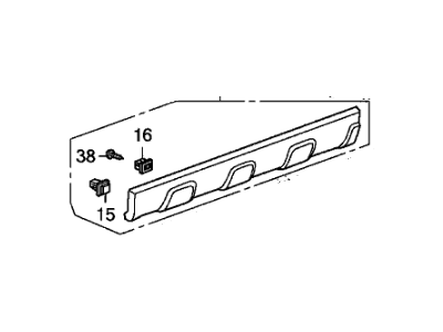 Honda 75312-SWA-003 Garnish Assy., R. FR. Door (Lower)