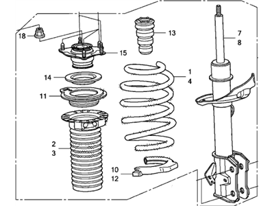 Honda 51602-SWA-A21 Shock Absorber Assembly, Left Front