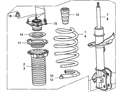 Honda 51602-SXS-A21 Shock Absorber Assembly, Left Front