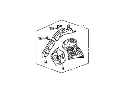 Honda 60650-SXS-305ZZ Housing, R. FR. Shock Absorber