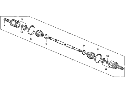 Honda 42311-SWA-000 Driveshaft Assembly, Driver Side