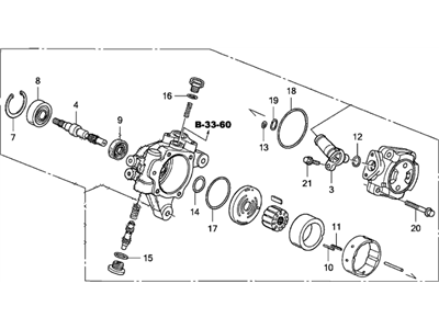 Honda 56110-RTA-013 Pump Sub-Assembly, Power Steering