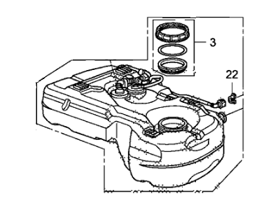 Honda 17044-SXS-A00 Tank, Fuel