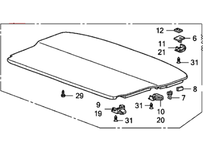 Honda 84400-SWA-A01ZE Shelf Assy., RR. *NH661L* (WQ GRAY)