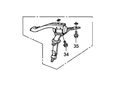 2007 Honda CR-V Seat Belt - 04827-SWA-A01ZA