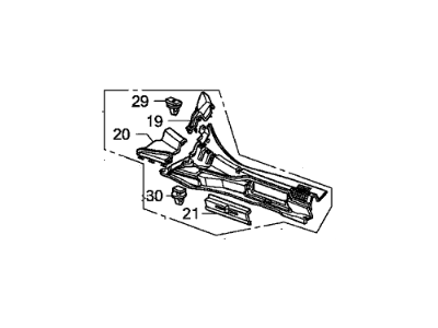 Honda 74228-SXS-A00 Cowl Top Set B, FR. (Passenger Side)