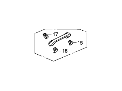 Honda 83240-SNA-A01ZH Grab Rail Assy. *NH302L* (PALE QUARTZ)