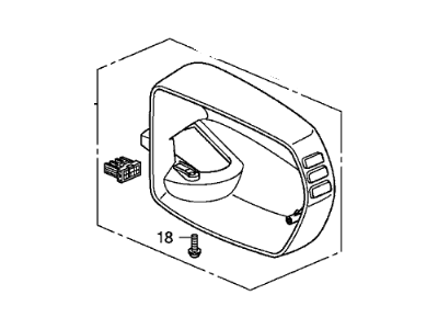 Honda 76255-SWA-A11ZF Housing Set, L. *R525P* (TANGO RED PEARL)