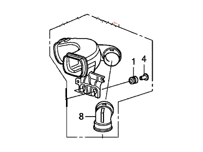 Honda 17253-RZA-000 Tube Assembly D, Air Inlet