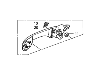 2010 Honda CR-V Door Handle - 72180-SWA-T01