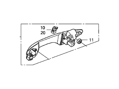 Honda 72180-SWA-T11ZA Handle Assembly, Driver Side Door (Outer) (Royal Blue Pearl)