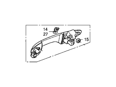 2008 Honda CR-V Door Handle - 72140-SWA-A11ZH