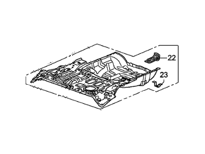 Honda 04655-SXS-A00ZZ Panel Set, RR. Floor