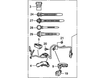 Honda 32111-REZ-A00 Sub-Wire, Starter