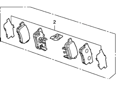 Honda 43022-SXS-010 Set, Pad Rear