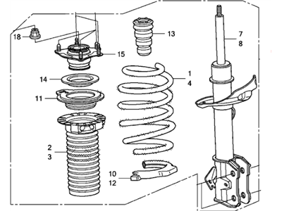 2011 Honda CR-V Shock Absorber - 51601-SWA-A21