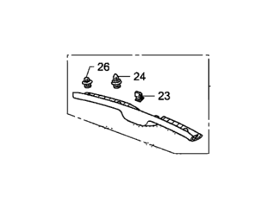 Honda 84433-SWW-003ZC Garnish Assy., Tailgate (Upper) *YR327L* (PEARL IVORY)