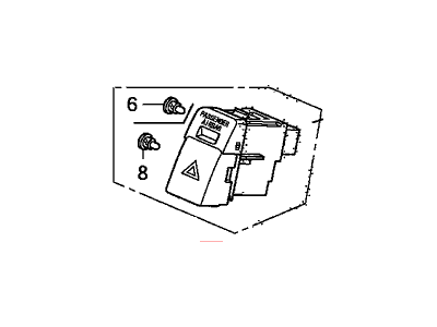 Honda 35510-SWA-A01 Switch Assembly, Hazard & Passenger Srs Indicator