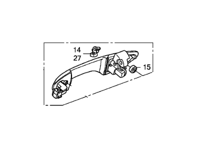 2010 Honda CR-V Door Handle - 72180-SWA-A11YA