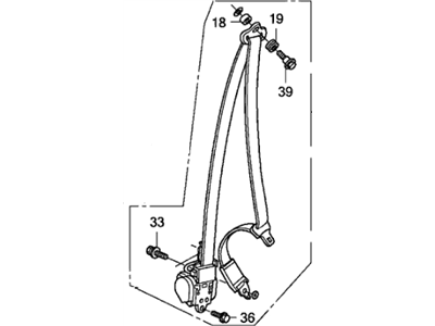 2007 Honda CR-V Seat Belt - 04814-SWA-A01ZA