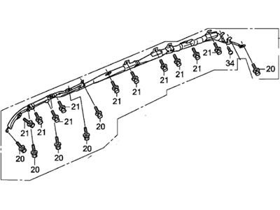 Honda 78870-S9V-A80 Module Assembly, Passenger Side Curtain Airbag