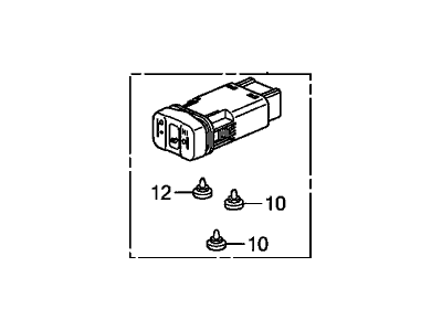 Honda 38135-S9V-A11ZA Switch Assembly, Passenger Side Heated Seat (Graphite Black)