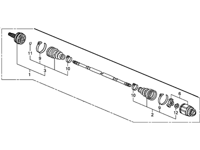 2008 Honda Pilot Axle Shaft - 42310-S9V-A50