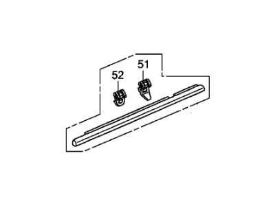 Honda 72910-S9V-A01 Molding Assy., R. RR. Door