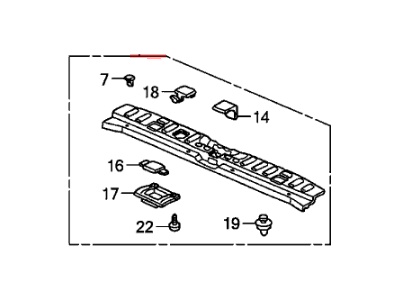 Honda 84640-S9V-A01ZE Lining Assy., RR. Panel *NH361L* (CF GRAY)